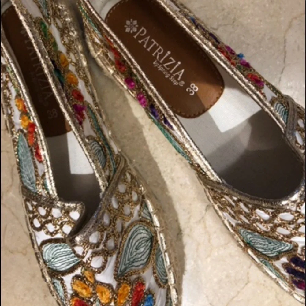 Patrizia By Spring Step Embroidered Espadrilles Size 38